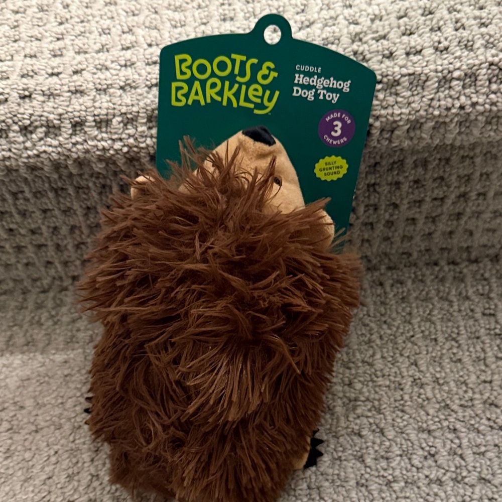 Boots & Barkley Plush Brown Hedgehog Toy